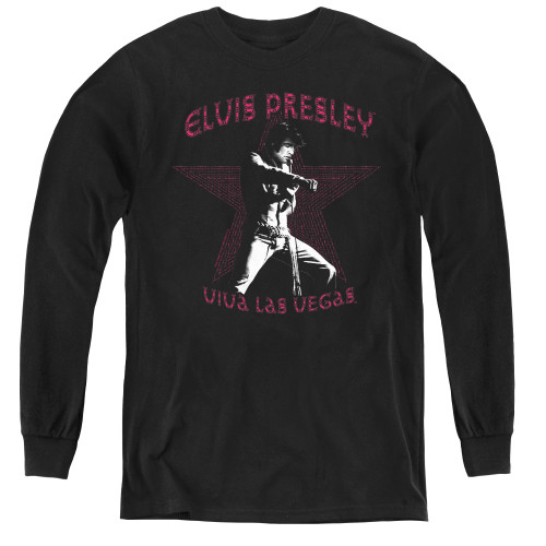 Image for Elvis Youth Long Sleeve T-Shirt - Viva Las Vegas Star