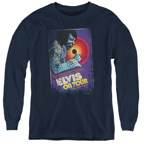 Image for Elvis Youth Long Sleeve T-Shirt - On Tour Poster