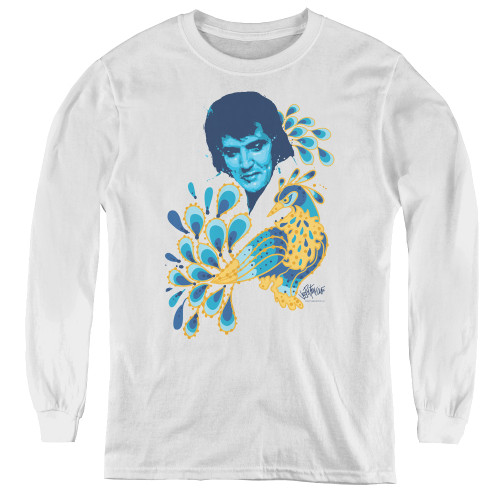 Image for Elvis Youth Long Sleeve T-Shirt - Peacock