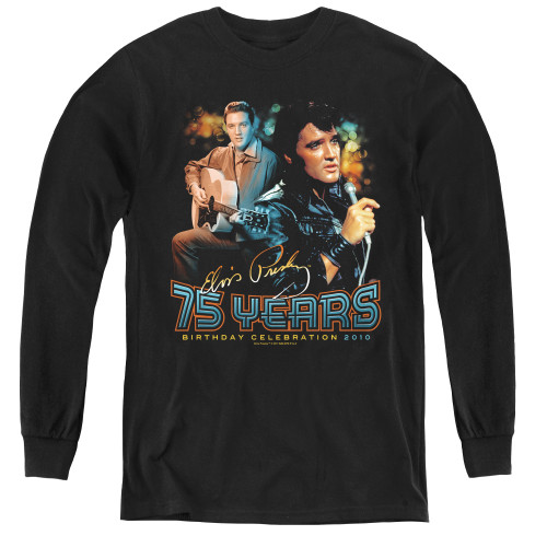 Image for Elvis Youth Long Sleeve T-Shirt - 75 Years