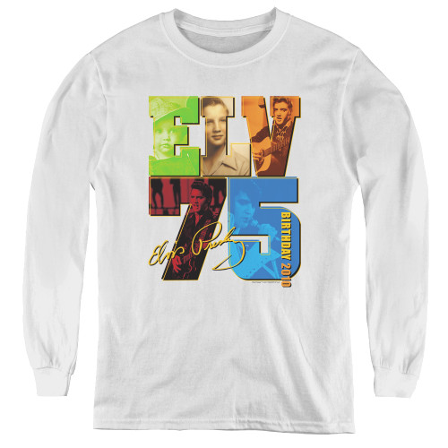 Image for Elvis Youth Long Sleeve T-Shirt - Birthday 2010