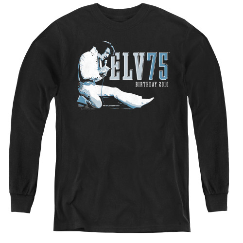 Image for Elvis Youth Long Sleeve T-Shirt - 75 Logo