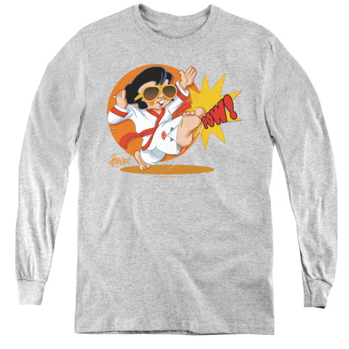 Image for Elvis Youth Long Sleeve T-Shirt - Karate King