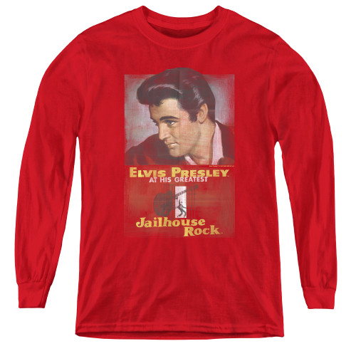 Image for Elvis Youth Long Sleeve T-Shirt - Jailhouse Rock Poster