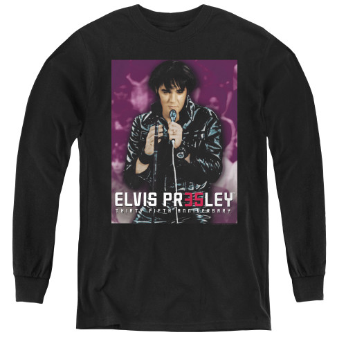 Image for Elvis Youth Long Sleeve T-Shirt - 35 Leather