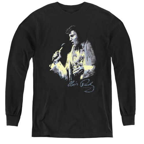Image for Elvis Youth Long Sleeve T-Shirt - Painted King
