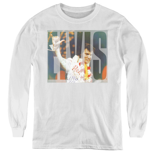 Image for Elvis Youth Long Sleeve T-Shirt - Aloha Knockout