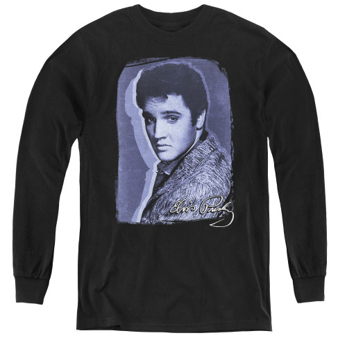 Image for Elvis Youth Long Sleeve T-Shirt - Overlay