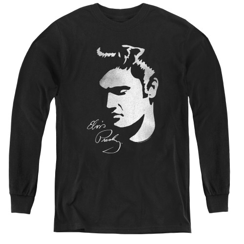 Image for Elvis Youth Long Sleeve T-Shirt - Simple Face