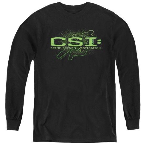 Image for CSI Miami Youth Long Sleeve T-Shirt - Sketchy Shadow