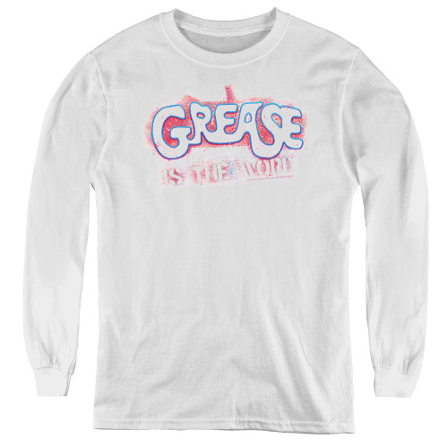 Image for Grease Youth Long Sleeve T-Shirt - Grease is the Word