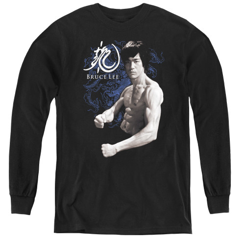Image for Bruce Lee Youth Long Sleeve T-Shirt - Dragon Stance
