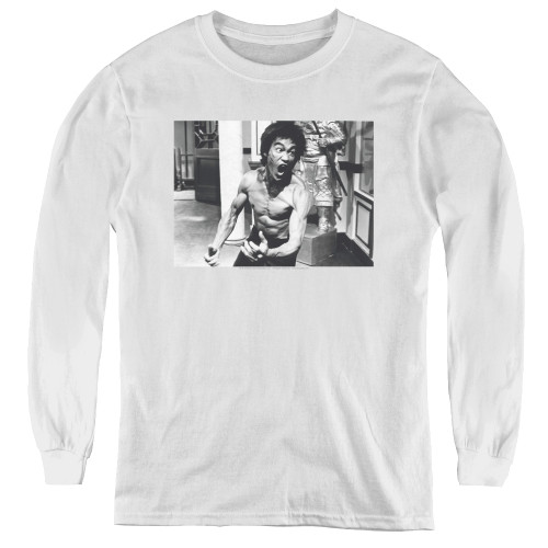 Image for Bruce Lee Youth Long Sleeve T-Shirt - Full of Fury