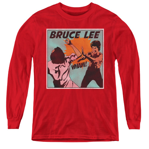 Image for Bruce Lee Youth Long Sleeve T-Shirt - Comic Panel