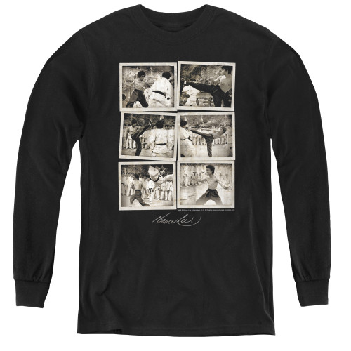 Image for Bruce Lee Youth Long Sleeve T-Shirt - Snap Shots