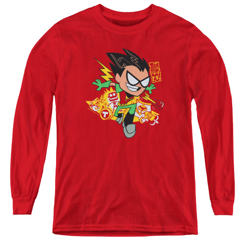 Image for Teen Titans Go! Youth Long Sleeve T-Shirt - Robin