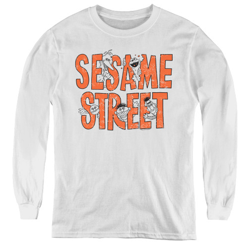 Image for Sesame Street Youth Long Sleeve T-Shirt - In Letters
