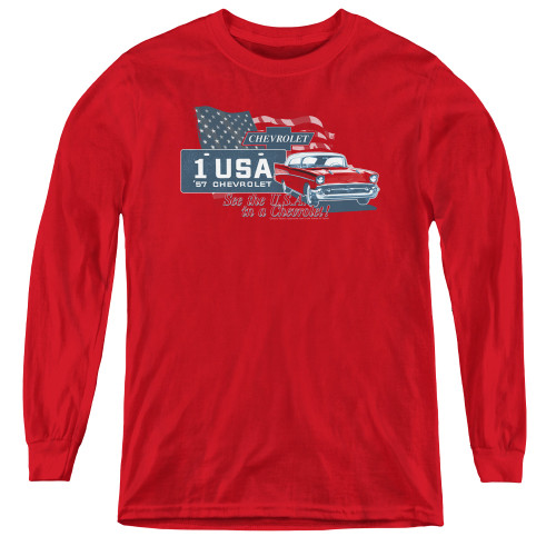 Image for Chevrolet Youth Long Sleeve T-Shirt - See the USA