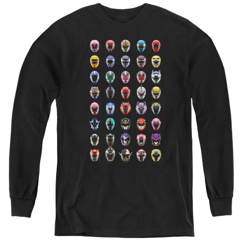 Image for Mighty Morphin Power Rangers Youth Long Sleeve T-Shirt - Visual Timeline