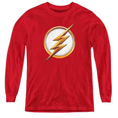 Image for The Flash TV Youth Long Sleeve T-Shirt - Season 4 Logo