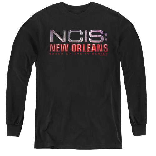 Image for NCIS Youth Long Sleeve T-Shirt - Neon SIgn