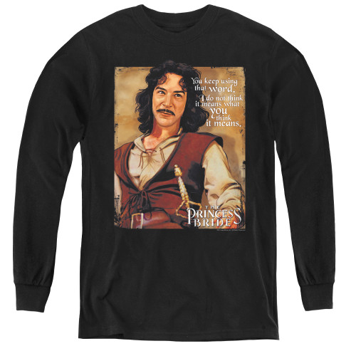 Image for The Princess Bride Youth Long Sleeve T-Shirt - You Keep Using that Word