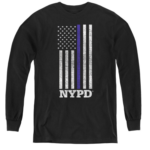 Image for New York City Youth Long Sleeve T-Shirt - Thin Blue Line