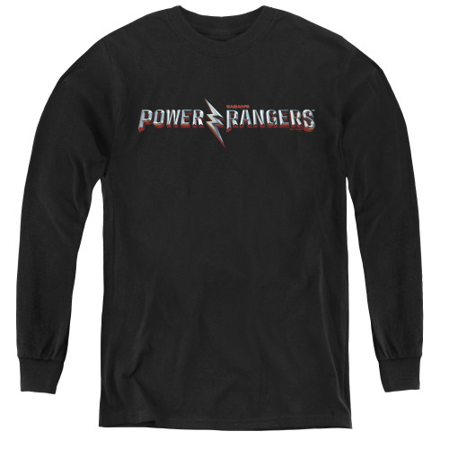 Image for Mighty Morphin Power Rangers Youth Long Sleeve T-Shirt - Movie Logo