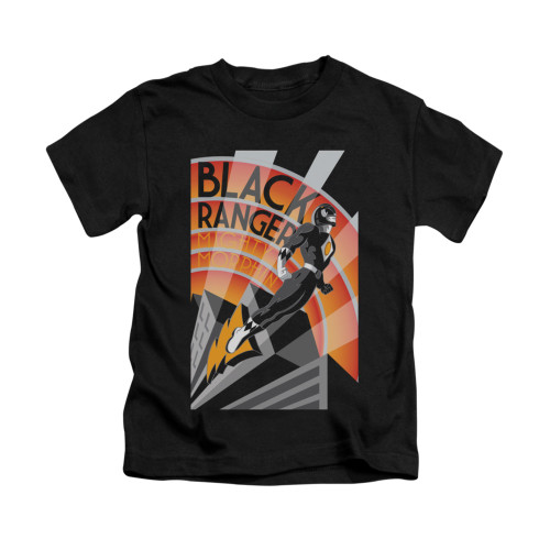 Power Rangers Kids T-Shirt - Black Ranger Deco