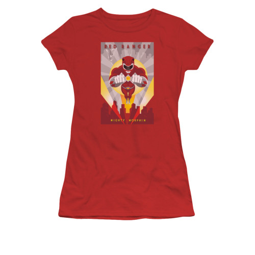 Power Rangers Girls T-Shirt - Red Ranger Deco
