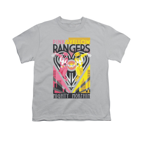 Power Rangers Youth T-Shirt - Pink & Yellow Deco