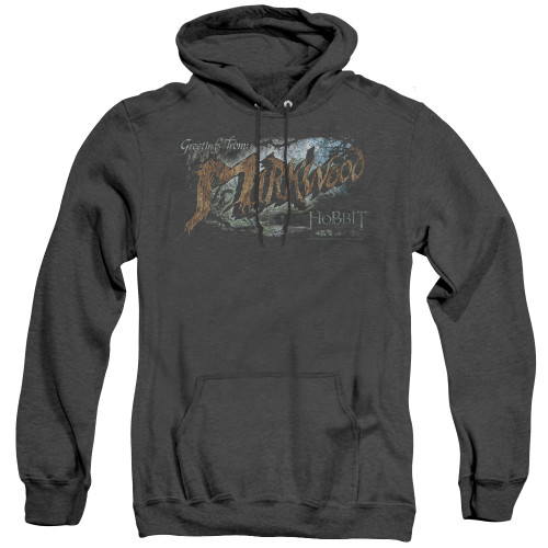 Image for The Hobbit Heather Hoodie - Greetings from Mirkwood