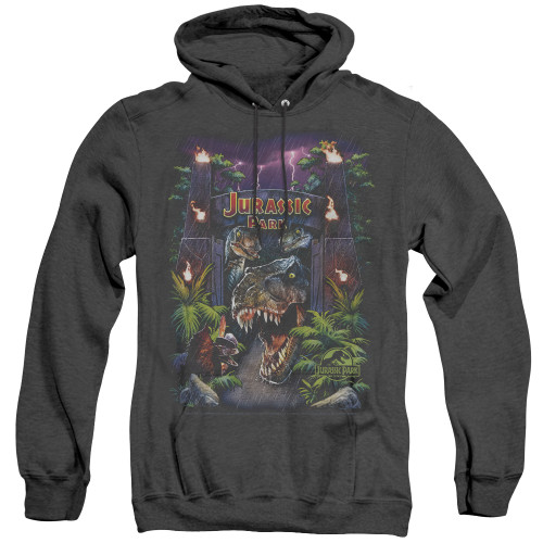 Image for Jurassic Park Heather Hoodie - Welcome to the Park