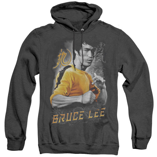 Image for Bruce Lee Heather Hoodie - Yellow Dragon