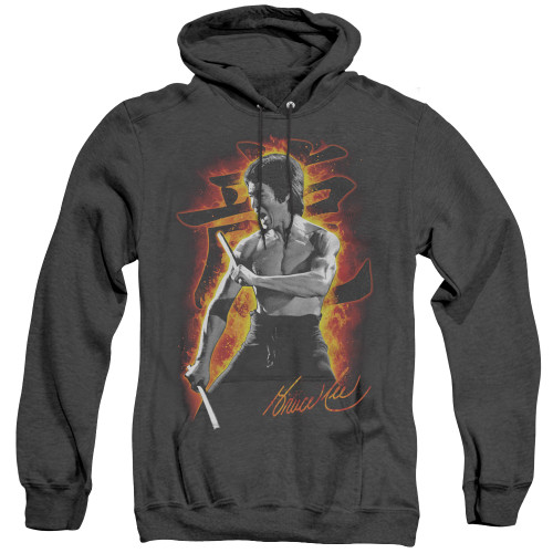 Image for Bruce Lee Heather Hoodie - Dragon Fire