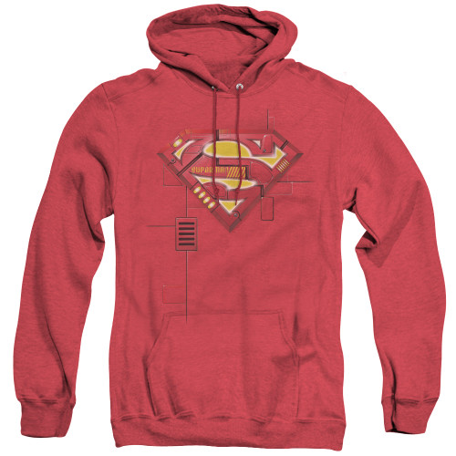Image for Superman Heather Hoodie - Super Mech Shield