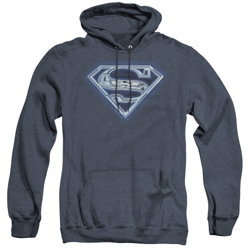 Image for Superman Heather Hoodie - Cyber Shield