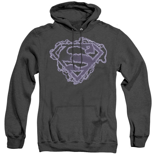 Image for Superman Heather Hoodie - Electric Supes Shield