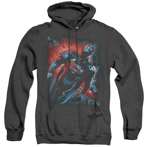 Image for Superman Heather Hoodie - Red Sun