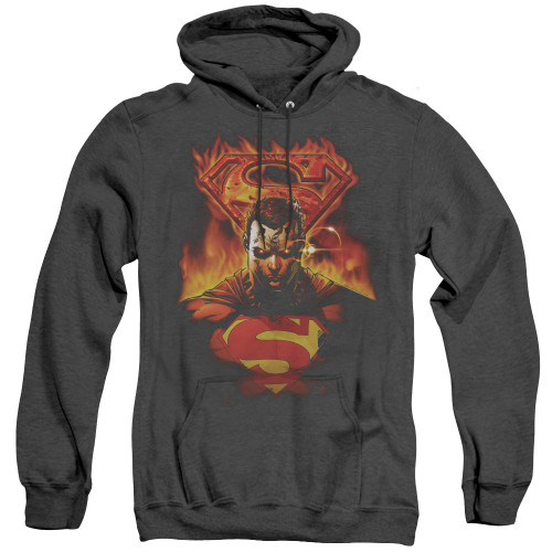 Image for Superman Heather Hoodie - Man On Fire