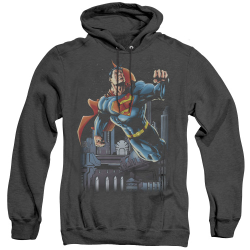 Image for Superman Heather Hoodie - Night Fight