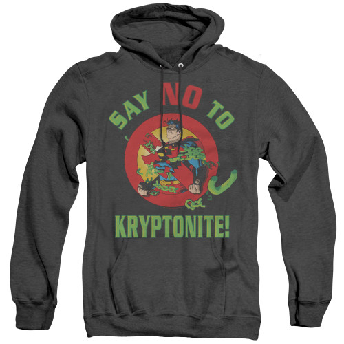 Image for Superman Heather Hoodie - Say No To Kryptonite