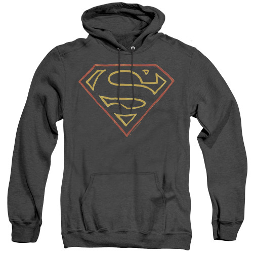 Image for Superman Heather Hoodie - Colored Shield