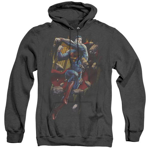 Image for Superman Heather Hoodie - Flying Determination