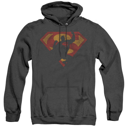 Image for Superman Heather Hoodie - S Shield Knockout
