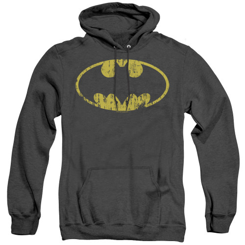 Image for Batman Heather Hoodie - Classic Logo Distressed