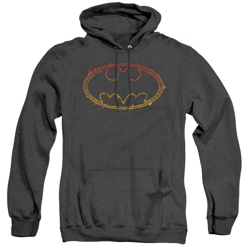 Image for Batman Heather Hoodie - Flame Outlined Logo