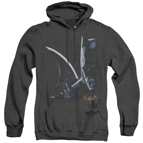 Image for Batman Arkham Asylum Heather Hoodie - Arkham Batman