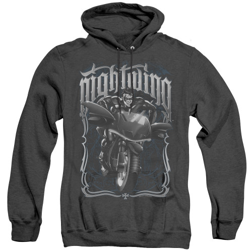 Image for Batman Heather Hoodie - Nightwing Biker