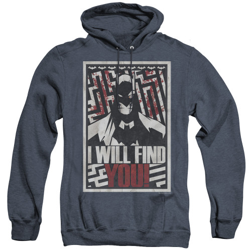 Image for Batman Heather Hoodie - I Will Fnd You